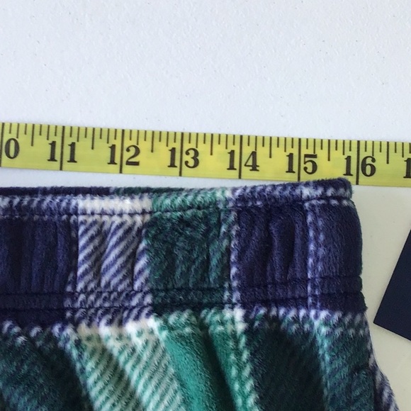 IZOD Men’s Size M Sleep Pants Soft Stretch Warm Blue/Green Cabincore Drawstring - Picture 7 of 7